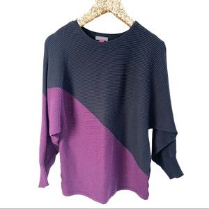 Vince Camuto SM Asymmetrical Colorblock Sweater